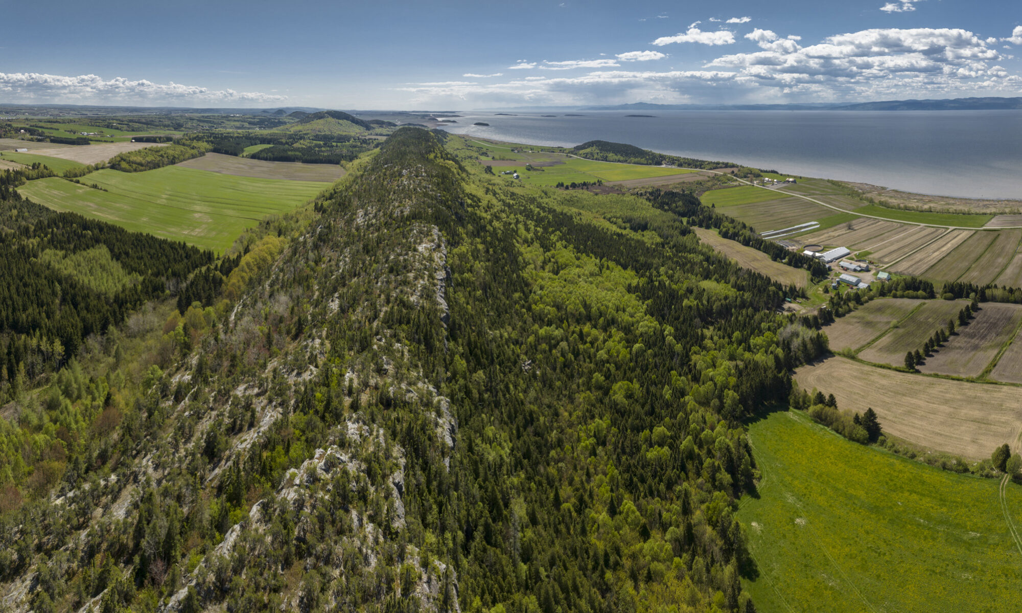 Montagne Saint-André, Recul-à-Rankin et montagne Mississipi, ainsi que le cabouron de la SEBKA au bord du fleuve